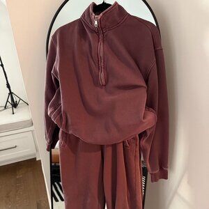 Burgundy Sweat Set